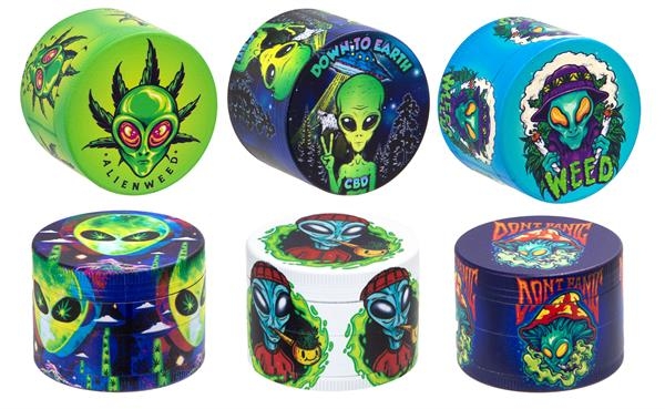 1 CNC Aluminium Grinder Pollinator 4-part ø 50mm Alien